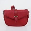 SAINT LAURENT Shoulder Bag Leather 2 Set Red Brown Auth bs31054-11