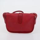 SAINT LAURENT Shoulder Bag Leather 2 Set Red Brown Auth bs31054-12