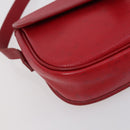 SAINT LAURENT Shoulder Bag Leather 2 Set Red Brown Auth bs31054-17
