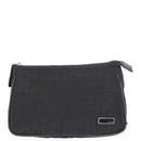FENDI Zucca Canvas Clutch Bag PVC 2 Set Beige Black Auth bs31055-10