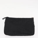 FENDI Zucca Canvas Clutch Bag PVC 2 Set Beige Black Auth bs31055-11