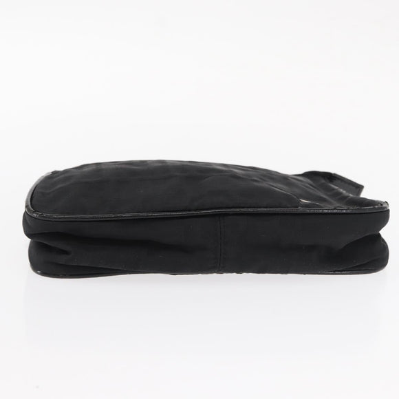 FENDI Zucca Canvas Clutch Bag PVC 2 Set Beige Black Auth bs31055