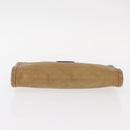 FENDI Zucca Canvas Clutch Bag PVC 2 Set Beige Black Auth bs31055-6