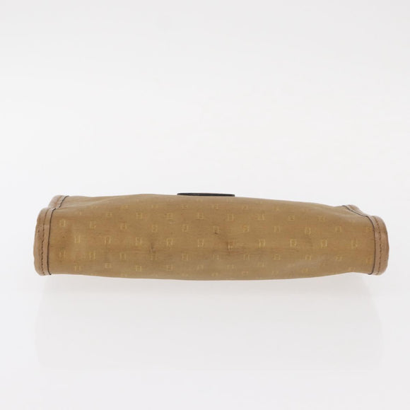 FENDI Zucca Canvas Clutch Bag PVC 2 Set Beige Black Auth bs31055