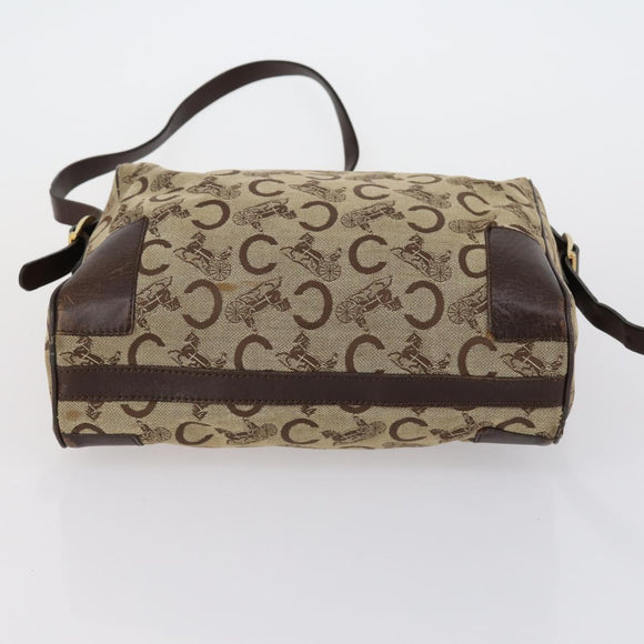 CELINE Macadam Canvas C Sulky Shoulder Bag 2 Set Beige Navy Auth bs31056