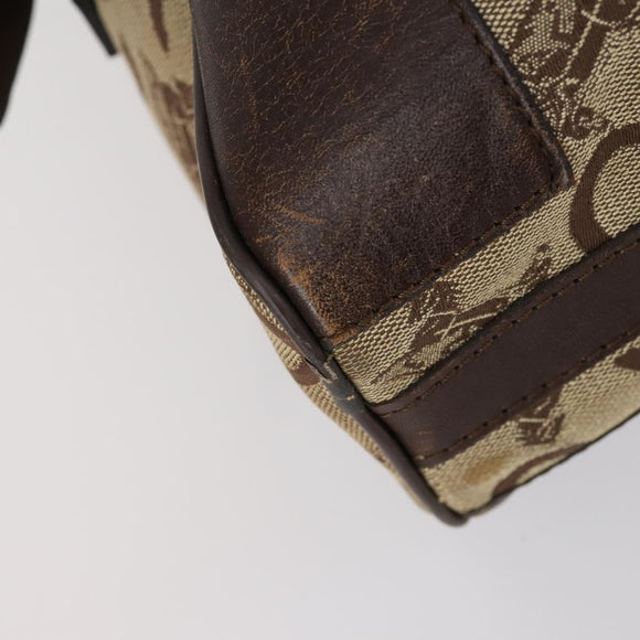 CELINE Macadam Canvas C Sulky Shoulder Bag 2 Set Beige Navy Auth bs31056