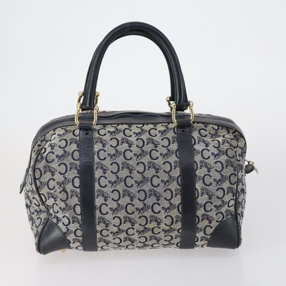 CELINE Macadam Canvas C Sulky Shoulder Bag 2 Set Beige Navy Auth bs31056