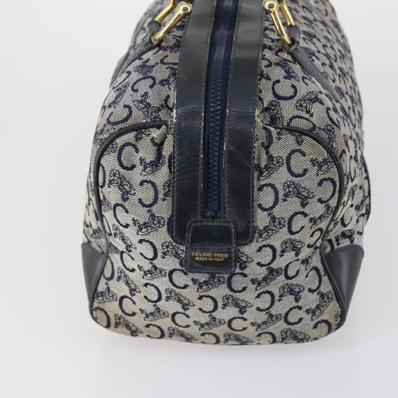 CELINE Macadam Canvas C Sulky Shoulder Bag 2 Set Beige Navy Auth bs31056