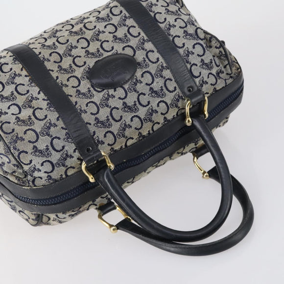 CELINE Macadam Canvas C Sulky Shoulder Bag 2 Set Beige Navy Auth bs31056