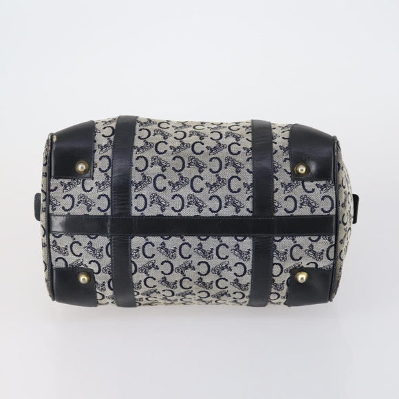 CELINE Macadam Canvas C Sulky Shoulder Bag 2 Set Beige Navy Auth bs31056