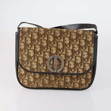 Christian Dior Trotter Canvas Shoulder Bag 2 Set Navy Brown Auth bs31057 - 0