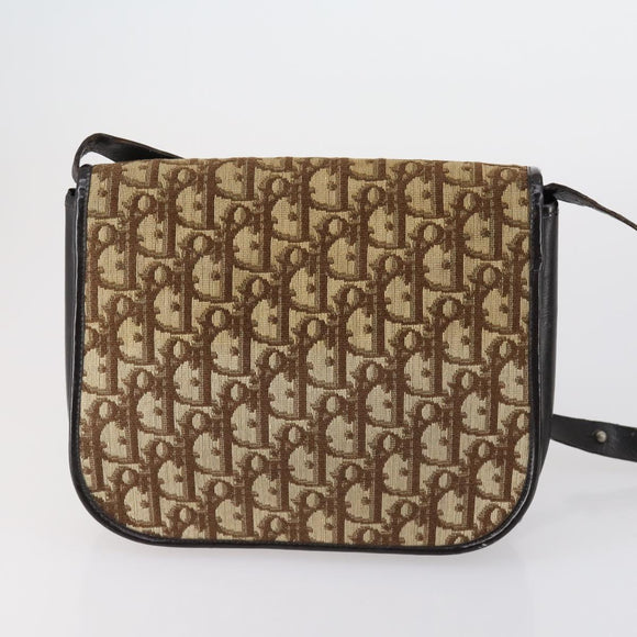 Christian Dior Trotter Canvas Shoulder Bag 2 Set Navy Brown Auth bs31057