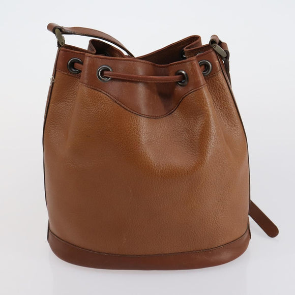 BURBERRY Schoudertas Leer Canvas 2-delig Beige Bruin Auth bs31058