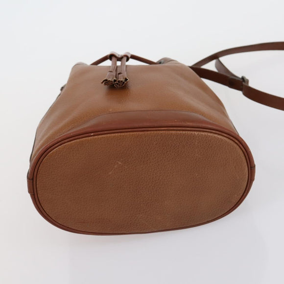 BURBERRY Schoudertas Leer Canvas 2-delig Beige Bruin Auth bs31058