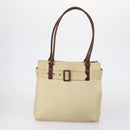 BURBERRY Schoudertas Leer Canvas 2-delig Beige Bruin Auth bs31058-2