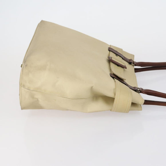BURBERRY Schoudertas Leer Canvas 2-delig Beige Bruin Auth bs31058