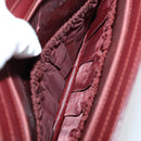 CARTIER Must Line Clutch Bag Leather 3 Set Bordeaux Gold Auth bs31059-19