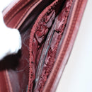 CARTIER Must Line Clutch Bag Leather 3 Set Bordeaux Gold Auth bs31059-7