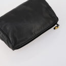 LOEWE Clutch Bag Leather 3 Set Beige Black Brown Auth bs31061-12