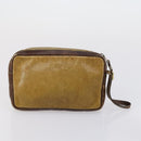 LOEWE Clutch Bag Leather 3 Set Beige Black Brown Auth bs31061-16