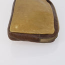 LOEWE Clutch Bag Leather 3 Set Beige Black Brown Auth bs31061-17