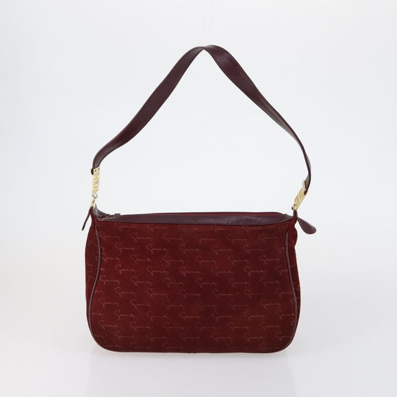 HERMES Givenchy Bally Bag Canvas Suede PVC 3 Set Beige Bordeaux Auth bs31062