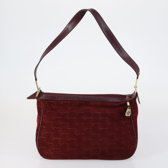 HERMES Givenchy Bally Bag Canvas Suede PVC 3 Set Beige Bordeaux Auth bs31062