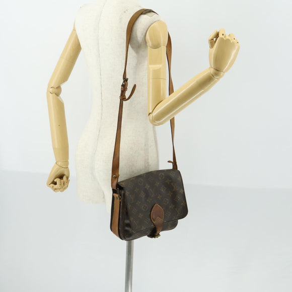 LOUIS VUITTON Monogram Cartouchiere MM Shoulder Bag M51253 LV Auth bs31075