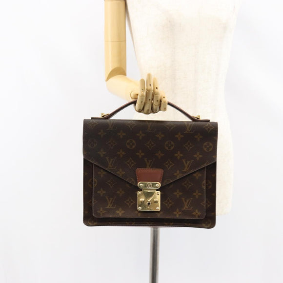 LOUIS VUITTON Monogram Monceau 28 Hand Bag M51185 LV Auth bs31077