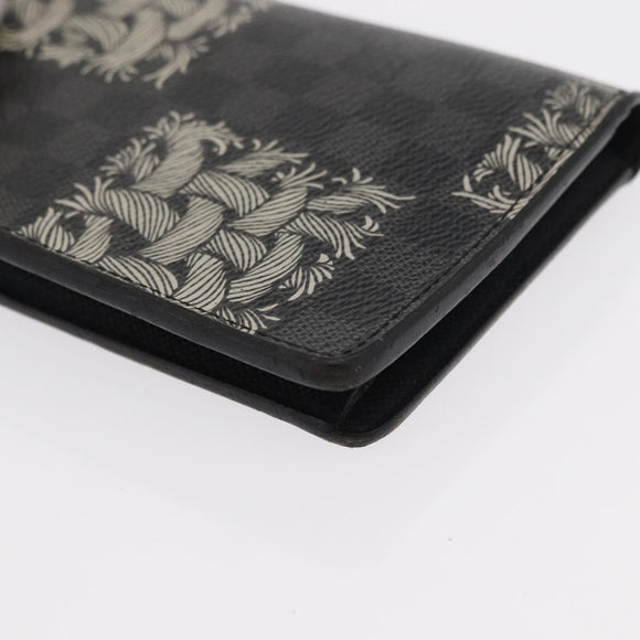 LOUIS VUITTON Damier Graphite Porte Feuille Brother Wallet N61211 Auth bs31080