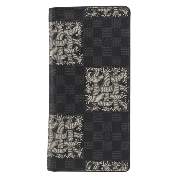 LOUIS VUITTON Damier Graphite Porte Feuille Brother Wallet N61211 Auth bs31080