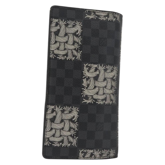 LOUIS VUITTON Damier Graphite Porte Feuille Brother Wallet N61211 Auth bs31080