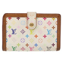 LOUIS VUITTON Multicolor Portefeuille Viennois Geldbörse Weiß M92987 Auth bs31081-13
