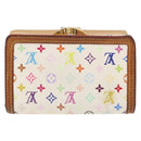 LOUIS VUITTON Multicolor Portefeuille Viennois Wallet White M92987 Auth bs31081-2
