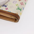 LOUIS VUITTON Multicolor Portefeuille Viennois Wallet White M92987 Auth bs31081-7