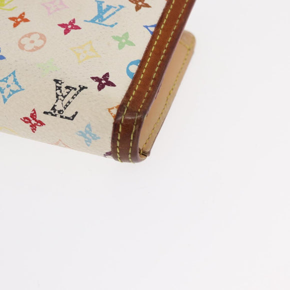 LOUIS VUITTON Multicolor Portefeuille Viennois Wallet White M92987 Auth bs31081