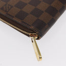 LOUIS VUITTON Damier Ebene Zippy Wallet Long Wallet N41661 LV Auth bs31083-15