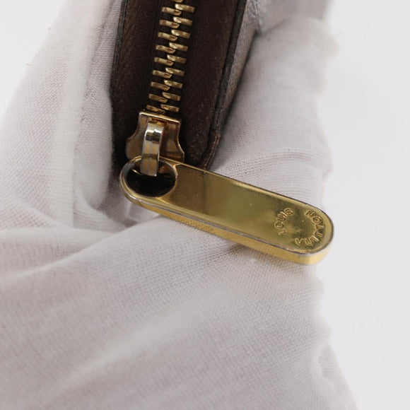 LOUIS VUITTON Damier Ebene Zippy Wallet Long Wallet N41661 LV Auth bs31083