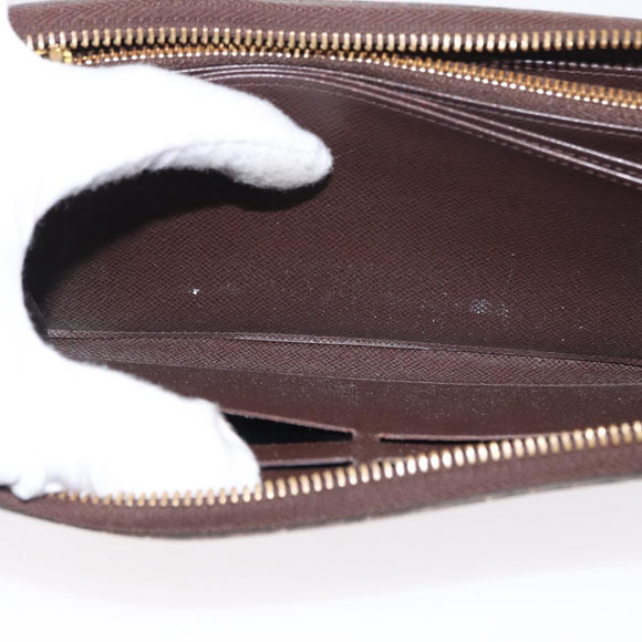 LOUIS VUITTON Damier Ebene Zippy Wallet Long Wallet N41661 LV Auth bs31083