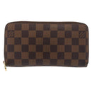 LOUIS VUITTON Damier Ebene Zippy Wallet Long Wallet N41661 LV Auth bs31083-13