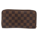 LOUIS VUITTON Damier Ebene Zippy Wallet Long Wallet N41661 LV Auth bs31083-2