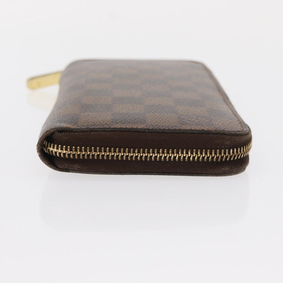 LOUIS VUITTON Damier Ebene Zippy Wallet Long Wallet N41661 LV Auth bs31083