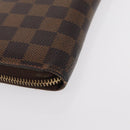 LOUIS VUITTON Damier Ebene Zippy Wallet Long Wallet N41661 LV Auth bs31083-7