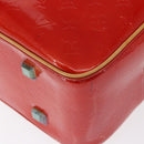 LOUIS VUITTON Monogram Vernis Sutton Hand Bag Red Rouge M91080 LV Auth bs31095-13