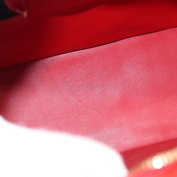 LOUIS VUITTON Monogram Vernis Sutton Hand Bag Red Rouge M91080 LV Auth bs31095