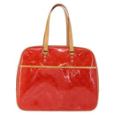 LOUIS VUITTON Monogram Vernis Sutton Hand Bag Red Rouge M91080 LV Auth bs31095-2
