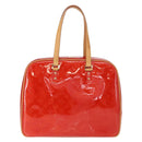 LOUIS VUITTON Monogram Vernis Sutton Hand Bag Red Rouge M91080 LV Auth bs31095-3