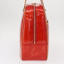 LOUIS VUITTON Monogram Vernis Sutton Hand Bag Red Rouge M91080 LV Auth bs31095-5