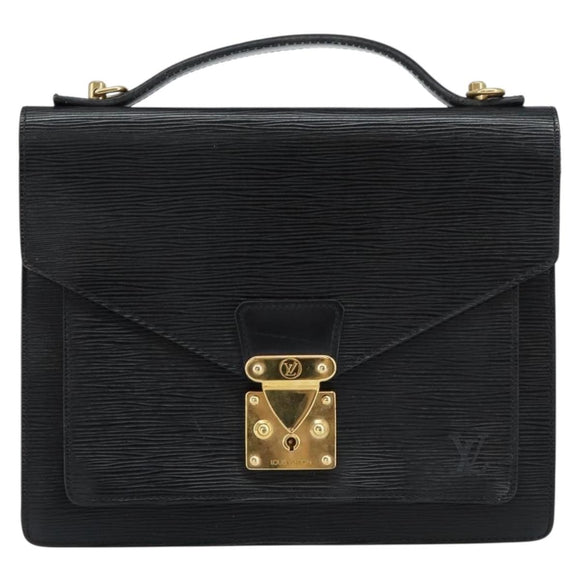 LOUIS VUITTON Epi Monceau 28 Hand Bag Black M52122 LV Auth bs31100
