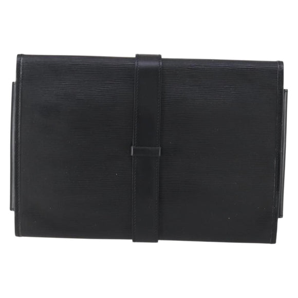 LOUIS VUITTON Epi Trousse Priant Clutch Bag Black M48372 LV Auth bs31102